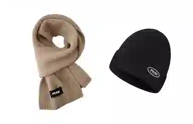 匹克 小清新文艺范纯色防寒保暖 绒线围巾 男女同款情侣款