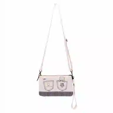 Hello Marche Canvas Crossbody Bag White