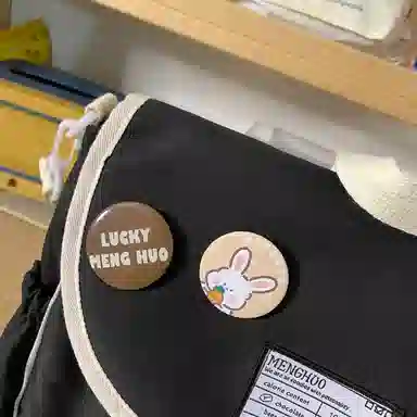 尼格尔 学生斜挎包女生单肩包韩版尼龙初中高中上课补习书包百搭包包 多色