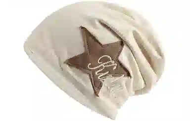 优幽兰 星星贴标显脸小防风防寒加厚保暖高级感 棉 绒线帽 女款