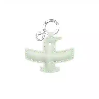 后鸟 可爱小鸟包包挂件吊饰汽车挂件饰品 手工小羊皮真皮 钥匙扣 男女同款情侣款 黑色蓝色