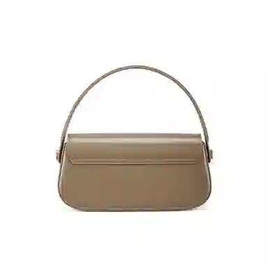 红蜻蜓 包包女潮流百搭腋下包 牛剖层皮革拼超细纤维合成革时尚休闲单肩包通勤  女大学生时尚包 女款 卡其色 小号