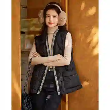 【dme】 纯色轻薄短款羽绒服马甲 女款