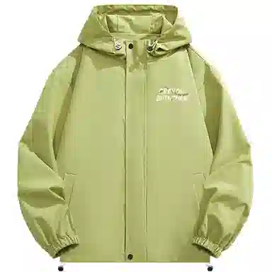 蜡笔小新 户外休闲奔跑线稿卡通人物字母印花保暖加厚休闲宽松可调节连帽羽绒服外套 男女同款