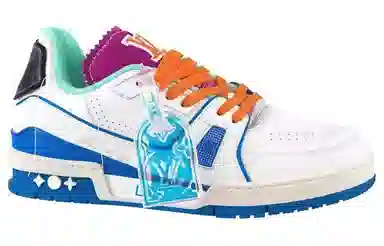 Louis Vuitton Trainer Low White Blue