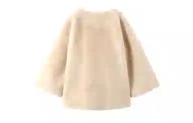 花栗鼠小姐 环保圆领保暖舒适亲肤外套皮草 女款 温柔杏