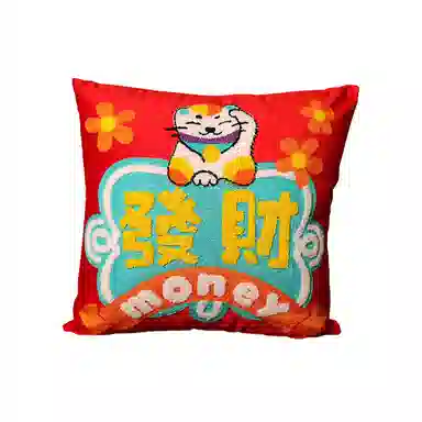 公主恋人 龙年暴富大吉绣花靠枕  抱枕 玩偶 毛绒公仔