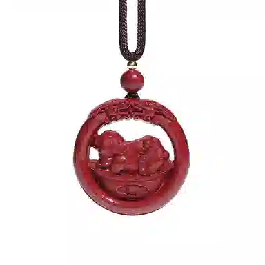 宝致 十二生肖镂空 小众设计感 再造辰砂朱砂 玉石吊坠 男女同款情侣款