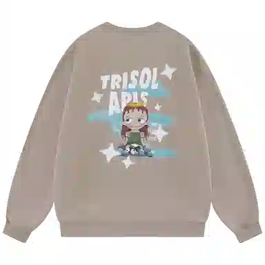 三体 云天明三个童话系列 休闲基础配色日常宽松圆领落肩卫衣 男女同款