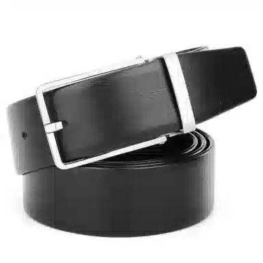 牛当家 不锈钢针扣真皮摔纹头层牛皮青年商务 皮带 男款