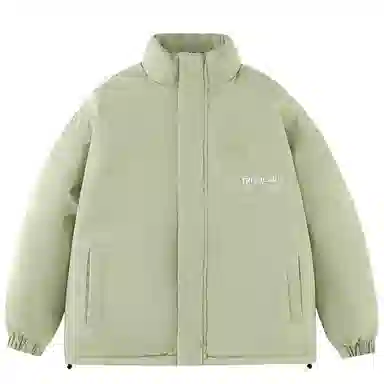 三体 三日凌空基础字母印花户外立领宽松加厚保暖休闲面包棉服 男女同款