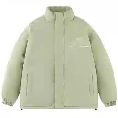 三体 亚洲战舰字母印花休闲宽松加厚保暖户外防风立领面包棉服 男女同款