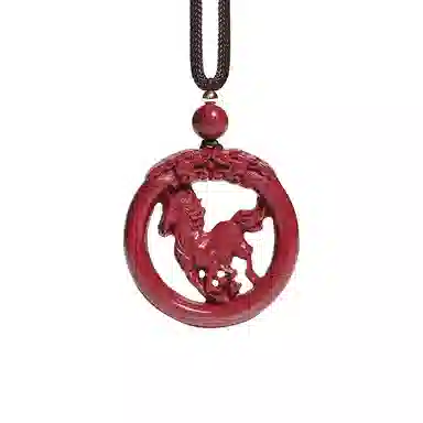 宝致 十二生肖镂空 小众设计感 再造辰砂朱砂 玉石吊坠 男女同款情侣款