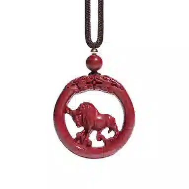 宝致 十二生肖镂空 小众设计感 再造辰砂朱砂 玉石吊坠 男女同款情侣款