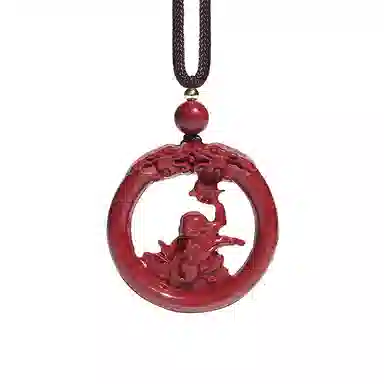 宝致 十二生肖镂空 小众设计感 再造辰砂朱砂 玉石吊坠 男女同款情侣款
