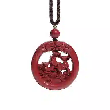 宝致 十二生肖镂空 小众设计感 再造辰砂朱砂 玉石吊坠 男女同款情侣款
