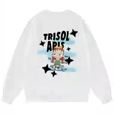 三体 云天明三个童话系列 休闲基础配色日常宽松圆领落肩卫衣 男女同款