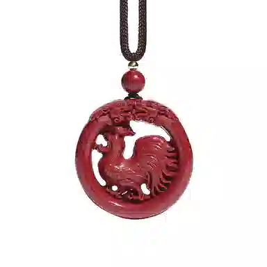 宝致 十二生肖镂空 小众设计感 再造辰砂朱砂 玉石吊坠 男女同款情侣款