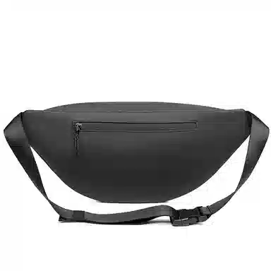 维多利亚旅行者 潮流日系机能风休闲运动骑行皮膜斜挎包胸包单肩包挎包 男女同款情侣款 黑色