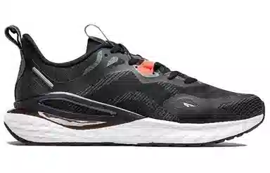 特步 动力巢科技 织物 减震防滑轻便 低帮 跑步鞋 男款 黑色