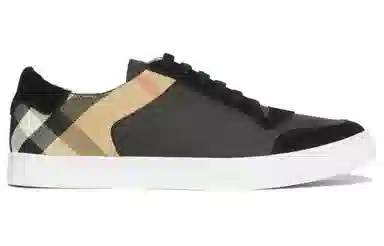 Burberry House Leather Sneakers Black Brown