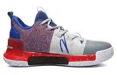 匹克 态极闪现 防滑耐磨 低帮 篮球鞋 男款 浅花灰