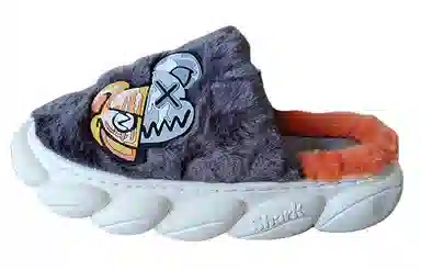 姝娈 绒面 舒适百搭 包头拖鞋 女款 黑色