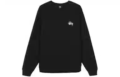 Stussy Basic Back Logo Crewneck Black