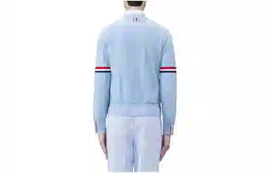 THOM BROWNE Wool Relaxed V-Neck Armband Cardigan V