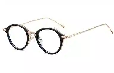 AAJF Blue Light Glasses Metal TR Memory Plastic Round Optical Frame