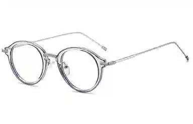 AAJF Blue Light Glasses Metal TR Memory Plastic Round Optical Frame