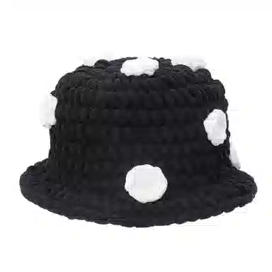 白卷 秋冬保暖防寒卡通蘑菇粗线 腈纶 针织绒线帽 男女同款情侣款