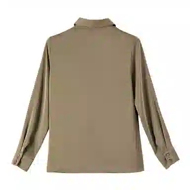 晚白 翻领减龄职业通勤衬衫 女款