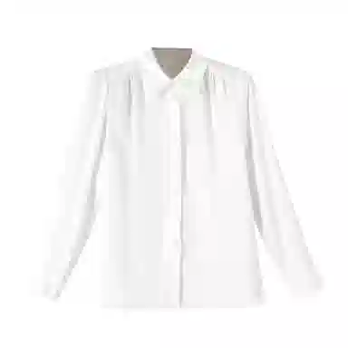 晚白 翻领减龄职业通勤衬衫 女款