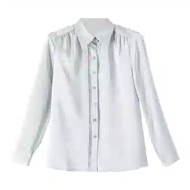 晚白 翻领减龄职业通勤衬衫 女款
