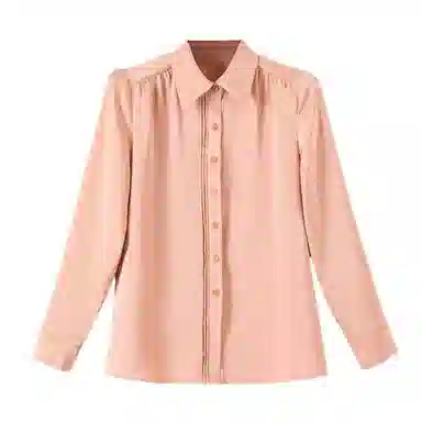 晚白 翻领减龄职业通勤衬衫 女款