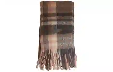 优幽兰 长款围脖防风防寒保暖双面流苏 两用小众高级感 绒线围巾 女款