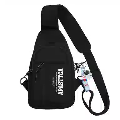 德力熊 休闲百搭韩版撞色简约时尚 尼龙 胸包 常规 男女同款情侣款 克莱因蓝/桔/浅灰/黑