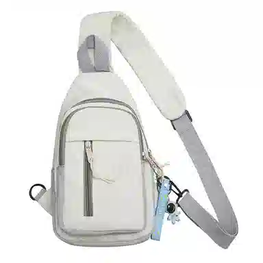 德力熊 休闲百搭韩版撞色简约时尚 尼龙 胸包 常规 男女同款情侣款 克莱因蓝/桔/浅灰/黑