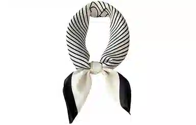 优幽兰 条纹设计感小方巾 薄款韩版领巾装饰 丝巾 女款