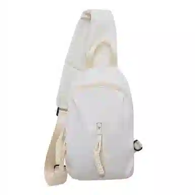 德力熊 耐磨编绳简约休闲运动 尼龙 斜挎包胸包 常规 男女同款情侣款 白色/红色/黑色