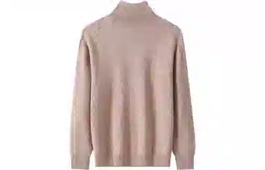 恒源祥 纯色半高领针织套头花纱毛衣 女款