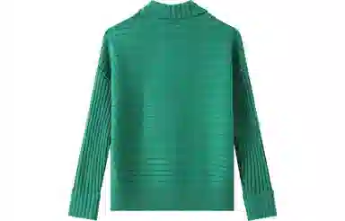 恒源祥 纯色翻领针织落肩羊绒衫 女款