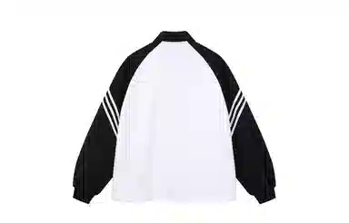 MATCHA STORY Retro College Polo Sweatshirt