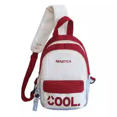 德力熊胸包尼龙男女通用多色韩版撞色斜挎包休闲百搭旅行耐用小背包