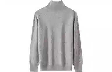 恒源祥 纯色半高领针织套头花纱毛衣 女款