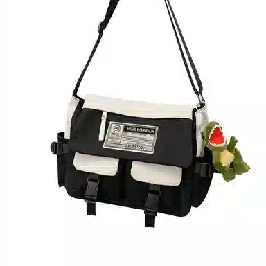 Warrior Retro Messenger Bag Black/White