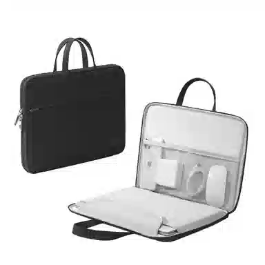 泰克森 纯色休闲拉链开合设计 牛津布 电脑包 大号 男女同款情侣款 卡其色/粉色/灰色/黑色