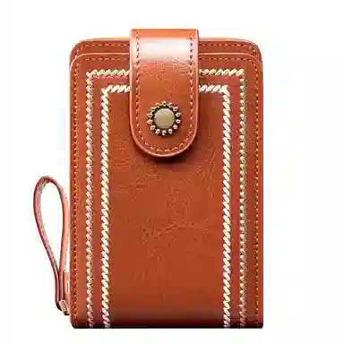 班亚奴 时尚精致小巧多卡位大容量证件包 牛皮 卡包 常规 女款 墨绿色/酒红色/黑色/孔雀蓝/棕色/古黄色