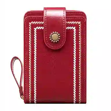 班亚奴 时尚精致小巧多卡位大容量证件包 牛皮 卡包 常规 女款 墨绿色/酒红色/黑色/孔雀蓝/棕色/古黄色